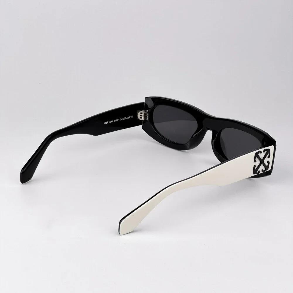 Off-White ORLANDO Men Sunglasses White/Black Oval Frame Model OERI13O 0107